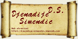 Đenadije Simendić vizit kartica